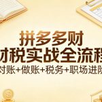 拼多多财税实战全流程（对账+做账+税务+职场进阶）