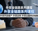 外贸系列课程，外贸开发客户-外贸谈判-外贸出国拜访地推，完成一个外贸链路