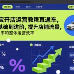 淘宝开店运营教程直通车，从基础到进阶，提升店铺流量，转化率和整体运营效率（更新26年3月）