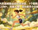 AI爆火的宫崎骏运动女孩项目，1个视频点赞了23W+，流量火爆，适合新手小白操作【详细拆解】