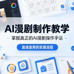 AI漫剧制作教学，带你掌握真正的AI漫剧操作手法，直接复用的实操流程
