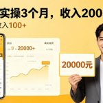 个人实操3个月视频号，賺了2W，每天稳定收入100+【揭秘】