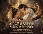 AIGC仿真人《合欢宗》短剧教学，用AIGC解锁缠绵爱恋的全新呈现方式，让跨时空故事创作零门槛、高品质，重构短剧生态