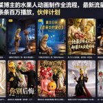 抖音某博主的水果人动画制作全流程，最新流量密码，条条百万播放，伙伴计划|分成计划|商单|收徒等