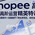 Shopee虾皮高阶运营精英特训营，高阶运营技巧+流量提升+转化率优化，助你业绩翻倍（更新26年5月）