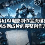 机甲科幻AI电影制作全流程实战课，从剧本到成片的完整创作方法