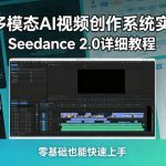 全新多模态AI视频创作系统实战课，Seedance 2.0详细教程，零基础也能快速上手