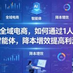 AI+全域电商，如何通过1人N个智能体，降本增效提高利润