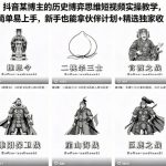 抖音某博主的历史博弈思维短视频实操教学，简单易上手，新手也能拿伙伴计划+精选独家收益
