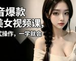 抖音爆款AI美女视频课，傻瓜式操作，一学就会，1个小就能上手