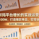 沃尔玛平台增长的实战运营课，从0到100W，打造爆款单品，实现业绩飞跃