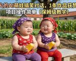 最近爆火的AI萌娃搞笑对话，1条作品获赞31W，项目操作简单（保姆级教学）