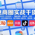 电商圈实战干货（2023-2026年），覆盖淘系、拼多多、抖音、小红书等多平台，助力电商人避开坑、提效率、稳盈利（更新06月29日）