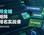 短视频全域钩子矩阵搜索排名实战课｜6大平台矩阵布局、关键词堆量抢占搜索流量、钩子私域导流、AI批量内容生成