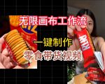 无限画布工作流一键制作零食带货视频，操作简单实操教学