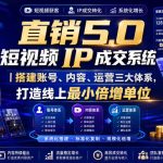 大元子直销5.0短视频IP成交系统｜搭建账号、内容、运营三大体系，打造线上最小倍增单位