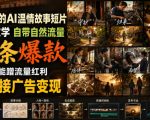 某大佬的AI温情故事短片赛道教学，自带自然流量，条条爆款，新手也能蹭流量红利，涨粉接广告变现