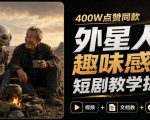 400W点赞同款外星人趣味感人短剧教学拆解，视频+文档教+提示词