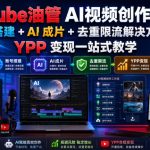 YouTube油管AI视频创作课｜账号搭建+AI成片+去重限流解决方案，YPP变现一站式教学（更新0817）
