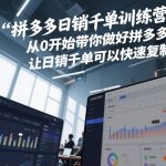 拼多多日销千单训练营，从0开始带你做好拼多多，让日销千单可以快速复制(更新26年8月)