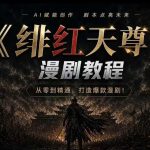 绯红天尊AI漫剧系统教程｜从零入门到精通，工具运用+剧本创作+爆款逻辑+提示词素材+镜头剪辑，全套爆款漫剧落地实战课