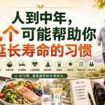 付费文章：人到中年，九个可能帮助你延长寿命的习惯