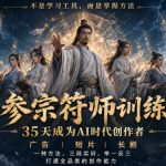多参宗符师训练营，35天成为AI时代创作者，广告|短片|长剧，一种方法，三段实训，举一反三，打通全品类的创作能力