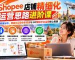 Shopee店铺精细化运营思路进阶课，掌握店铺数据分析、精细化运营体系搭建与SIP国际平台运营核心思路