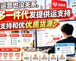 不懂运营也没关系，多多一件代发提供运营支持和优质货源，矩阵全套玩法，日入2K+【揭秘】
