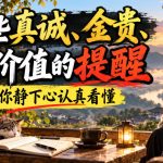 付费文章：一些真诚、金贵、有价值的提醒，劝你静下心认真看懂