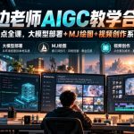 某边老师AIGC教学合集｜幻想奇点全课，大模型部署+MJ绘图+视频创作系统学习